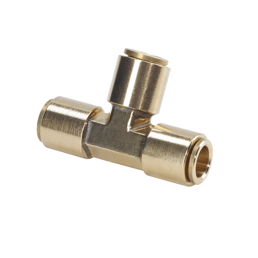 3/8" Brass Slip Lock T Connector