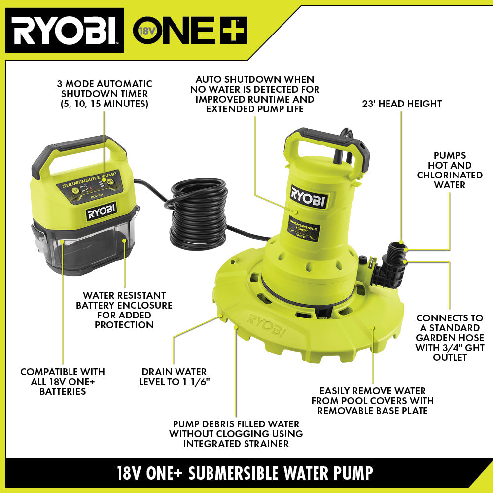 18V ONE+ 20 GPM SUBMERSIBLE WATER TRANSFER PUMP  Image 2